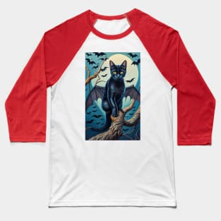 Bat Cat Baseball T-Shirt